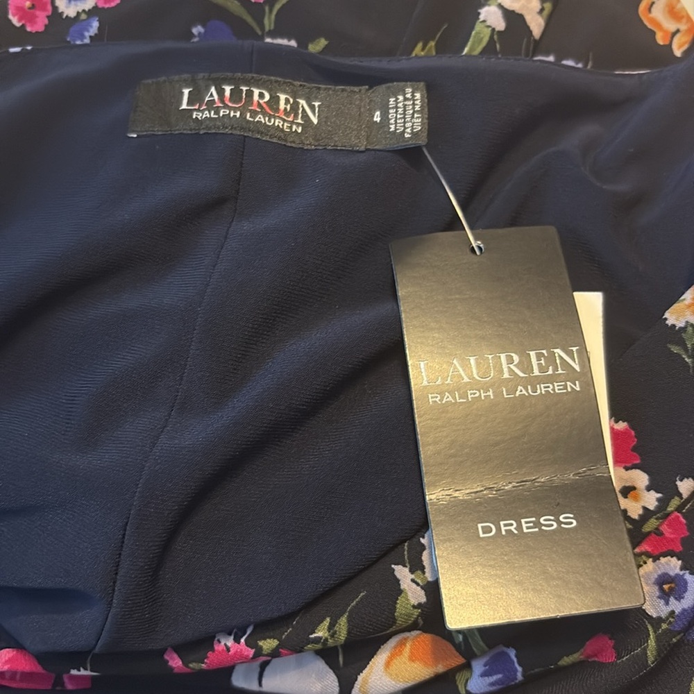 LAUREN RALPH LAUREN Cleora Front Twist Sheath Dress V-Neck 3/4 Sleeve NWT - Picture 9 of 13
